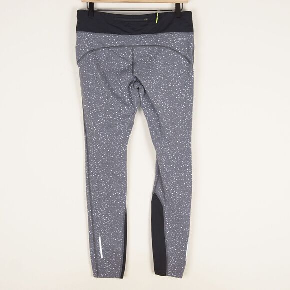 Nike Dri Fit Silver Gray Triangle Print Leggings Womens Sz L - Picture 4 of 8